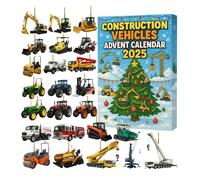 Calendrier De L'avent Tracteur 2025,Calendrier Du Compte à Rebours De Noël De 24 Jours Avec 24 Pendentifs En Acrylique 2D, Pour Hommes, Amateurs Tracteurs Agricoles