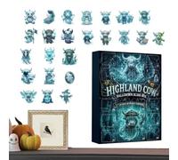 Calendrier de l'Avent Vache d'Halloween 24 Ornements Acryliques 2D