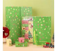 Calendrier de l'Avent Vide | 24 Cases Vides Modèle Pliable Boîtes de Noël | Décoration Maison Idées Cadeaux Fête Fournitures Bureau Bijoux Carte manuscrite | Bureau Étagère Table Appui de