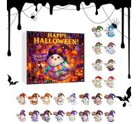 Calendrier de l'Avent - Vingt-quatre jours - Compte à rebours - Pendentif fantôme - Acrylique - Décoration festive 2D pour activités murales, maison, fête, festival