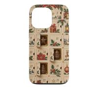 Calendrier de l'Avent Vintage Chocolat Coque pour iPhone 13 Pro