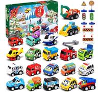 Calendrier De L'Avent - Voiture à Réaction 24 Jours Véhicules | Décompte de Noël avec Ensembles de Panneaux de Signalisation - Pour Garçons Filles Salle De Classe Maison École Maternelle