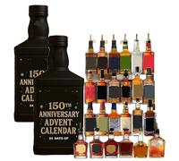 Calendrier de l'Avent Whisky 150e Anniversaire 2025, Miniatures Whisky Compte à rebours de Noël 24 jours, Cadeau Surprise de Noël 2025 pour Adulte (2PCS)