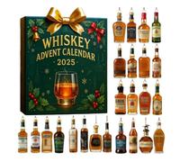 Calendrier de l'Avent Whisky 2025, Pendentifs Whisky en acrylique de qualité supérieure for le compte à rebours des fêtes et les cadeaux, Calendrier de l'Avent avec 24 décorations(A)