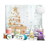 Calendrier de l'Avent XXL avec 24 utilisations complètes de nos produits pharmaceutiques populaires, bien-être fabriqué en Allemagne, calendrier de l'Avent spécial pour femmes et hommes