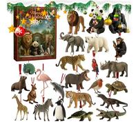 Calendrier de l'Avent Zoo - Calendrier 2025 | Zoo Design - Compte à rebours festif avec des surprises de vacances pour et familles, parfait pour divertissements saisonniers, les ca