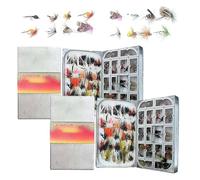 Calendrier de L'Aventure PêChe, Avec AppâT de 24 PièCes, BoîTe Aveugle de Compte à Rebours de NoëL, Simulant des Insectes Volants pour Attirer La PréDation des Poissons