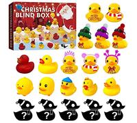 Calendrier de l'Canard en caoutchouc 2022 - Ensemble de canards en caoutchouc 24 grilles pour enfants | Countdown Fun Toys Cadeaux saisonniers pour garçons et filles, cadeaux de fête de Noël Ventdouce