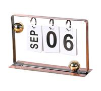 Calendrier de mariage en métal pour bureau - Calendrier debout - Bureau quotidien, support à rabat en métal, accessoires de bureau rustiques pour décoration d'intérieur