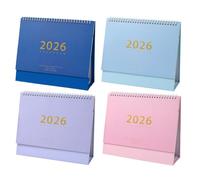 Calendrier de minimaliste 2026 - Planificateur debout de style Morandi | Calendrier d'enregistrement créatif d'autodiscipline de rabattable pour le, la maison et l'étude