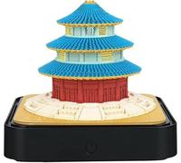 Calendrier De Montre, Calendrier D’Art 3D, 2024 Calendrier Memo Pad avec Lumières LED, Calendrier De Bureau Créatif, Bloc-Notes De Bricolage, Sculpture sur P, Temple of Heaven