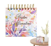 Calendrier de motivation - Support rose tout au long de l'année, coussin de pensée, accessoire d'humeur positive, roue d' guidée | Motivateur de bureau compact rose parfait pour maintenir une