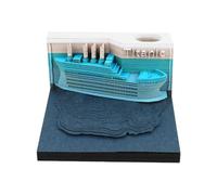 Calendrier de navire, bloc-notes 3D, il s'agit d'une sculpture en papier déchiré à la main