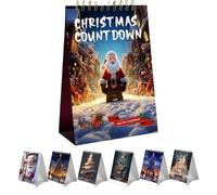 Calendrier de Noël 2025 - Calendrier de Noël 2025 de 100 jours - Centres de table saisonniers pour adultes, adolescents, enfants, salle de classe, fête, bureau, salle d'étude, fenêtre, chevet