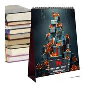 Calendrier de Noël 2025 - Calendrier de Noël 2025 de 100 jours, centres de table saisonniers pour adultes, adolescents, salle de classe, fête, bureau, salle d'étude, fenêtre, chevet