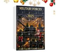 Calendrier de Noël 2025, compte à rebours de 24 jours jusqu'à Noël, calendrier artistique acrylique | Accessoires de scène de vacances d'hiver 2D pour salon, arbre, cheminée, fenêtre, clôture, mur