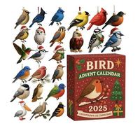 Calendrier de Noël 2025 - Compte à rebours en acrylique plat 2D - Décoration de vacances festive pour hommes, femmes, adolescents, enfants, épouse, mari, fils, fille, famille, amis et échange de