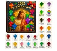 Calendrier de Noël 2025 - Compte à rebours en acrylique, vacances d'hiver 2D, calendrier de l'Avent | 24 jours de rappel de la Bible, agenda saisonnier pour femmes, hommes, adultes, mères, famille
