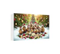 Calendrier de Noël 2025 - Ensemble de compte à rebours des vacances, figurines de collection, jolie décoration festive, idée de cadeaux saisonniers | Portable longue durée de vie adorable ornement