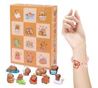 Calendrier de Noël 2025 - Motif Capybara - Décoration de Noël - Mini modèle Capybara - Pour hommes, femmes, filles, adolescents, grand-mère, grand-père, épouse, mari