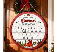 Calendrier De Noël,2025 Panneau De L'Avent Décorations De Fête | 25 Jours Compte À Rebours Pour Noël Panneaux Muraux,pour Fête Mur Porte Salon Bureau École Classe Appartement