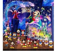 Calendrier de Noël 2025 Stitch Toy Story Princess Mickey - Calendrier Compteur avec Mini Figurines de Collection, A