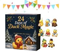 Calendrier de Noël 2026 - Avent - 3D stéréoscopique - 24 jours - Décoration | Figurine de canard 3D de 28 x 22 x 3,5 cm | Calendrier des fêtes de fin d'année, boîte de compte à rebours pour enfants