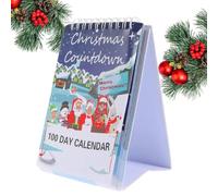Calendrier de Noël 2026 Compte à Rebours Ornement décoratif en 100 jours | Décoration de Calendrier Compte à Rebours de Noël 2026 Pour table de chevet appartement salon
