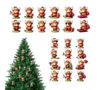 Calendrier de Noël 2026 - Tableau de l'Avent en acrylique 2D, jolie | Calendrier de l'Avent 2026 avec compte à rebours 24 jours - Motif vache - Pour homme et femme - Pour la maison, le salon