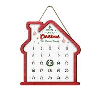 Calendrier de Noël - 22,7 x 24 cm - Décoration de fête d'Advent, Countdown Calendar Christmas Ornaments For Wall Door Bedroom Living Room Office School Classroom Apartment Dorm Hotel