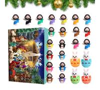 Calendrier de Noël 24 jours avec pop-up - Mini statue de Jésus - Cadeaux religieux classiques - Pour décoration d'intérieur, événements à l'église et cadeaux de vacances