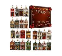 Calendrier de Noël - 24 jours du compte à rebours décoratif | Calendrier de l'Avent en Acrylique 2D avec Pendentifs | Parfait pour Scrivania, Ufficio, Soggiorno, Camera da Letto, Scaffale, Armadio, Gh