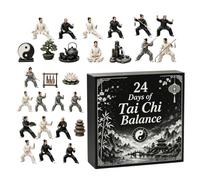Calendrier de Noël 2D en acrylique à collectionner Figurine d'art martial | Figurine de culture orientale pour adultes et enfants - Pour la maison, l'entrée, la bibliothèque, le salon, la fête