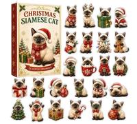 Calendrier de Noël avec Décompte Décoration Murale 2D Chat Mignon Plat | Décorations de Chat du Calendrier de l'Avent de Noël pour les Fêtes Mur Fenêtre Bureau Camping