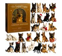 Calendrier de Noël avec pendentif chien - Ensemble de décoration en acrylique avec compte à rebours de 24 jours | Pour adultes filles garçons amoureux des animaux de compagnie arbre de noël te