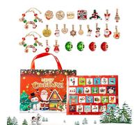 Calendrier de Noël | Boucles d'oreilles et bracelets à breloques, ensemble de bijoux de Noël 24 jours, pour Saint-Valentin, Thanksgiving, Halloween, vacances saisonnières pour , adolescents et