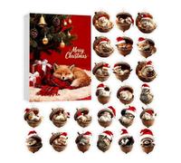 Calendrier De Noël Calendrier de l'Avent 2026 2D 24 Jours Figurines Animaux | 24 Jours De Noël Compte À Rebours Décor Pour Filles Garçons Femmes Adultes Mur Arbre Fenêtre Cadeaux pour Bas d