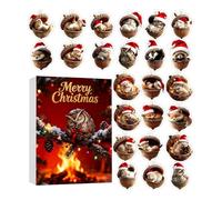 Calendrier De Noël Calendrier de l'Avent 2026 2D 24 Jours Figurines Animaux | 24 Jours De Noël Compte À Rebours Décor Pour Filles Garçons Femmes Adultes Mur Arbre Fenêtre Cadeaux pour Bas d
