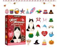 Calendrier de Noël chats - Différents ornements avec cordon tour de cou