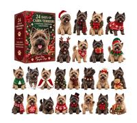 Calendrier de Noël Compte à Rebours Chiens Ornement Acrylique Adorable | Compte à rebours Noël 24 jours Pour Adultes Garçons Filles Anniversaire Fêtes De Décembre Cheminée Arbre