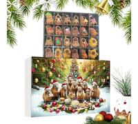 Calendrier de Noël, compte à rebours de 24 jours, figurine de bureau de Noël, Capybara 2025, jouet de l'Avent | Pour hommes, femmes, filles, adolescents, épouse, mari, fils, fille, famille