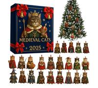 Calendrier de Noël compte à rebours, décoration de l'Avent en acrylique 2D avec chat | Décoration de Noël 24 jours | Pour la maison, l'arbre, la fenêtre, , la fête, la collection de célébration