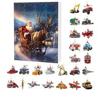 Calendrier de Noël | Compte à rebours des vacances de 24 jours, Père Noël, renne et arbre miniature pour la maison, la salle de t la décoration festive