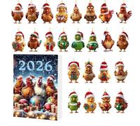 Calendrier de Noël Compte à rebours en acrylique 2D Décoration de voiture | L'anticipation quotidienne augmente la tension ; ce calendrier de compte à rebours de Noël offre chaque matin un