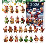 Calendrier de Noël Compte à rebours en acrylique 2D Décoration de voiture | L'anticipation quotidienne augmente la tension ; ce calendrier de compte à rebours de Noël offre chaque matin un