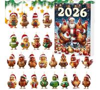 Calendrier de Noël Compte à rebours en acrylique 2D Décoration de voiture | L'anticipation quotidienne augmente la tension ; ce calendrier de compte à rebours de Noël offre chaque matin un