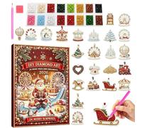Calendrier De Noël Compte À Rebours Kit De Peinture Sur Gemmes Loisirs | 24 jours de décompte les fêtes de fin d'année Pour Chambre Appartement Dortoir Fêt Aire de jeux
