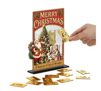 Calendrier de Noël compte à rebours Panneau Vintage En Acrylique Pour Les | Calendriers de Bureau Thème Noël Motif Santa Pour Étudiants Adultes Chevet Fête Bar