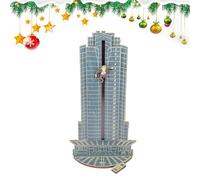 Calendrier de Noël de l'Avent en bois, décoration de table en bois pour compter 24 jours jusqu'à Noël et cadeau festif, décoration amusante pour salle de classe, chambre, studio et chambre