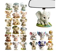 Calendrier de Noël - Décoration de l'Avent éléphant 2D en acrylique - Compte à rebours de 24 jours - Décoration de vacances festive - Pour les amoureux des animaux, la maison, les fêtes de Noël, les